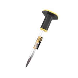 High Carbon Steel Carbide Tip Powder Coated Cold Chisel TPR Handle Industrial Grade DIY Masonry Stone Brick Work Punches 1 2in