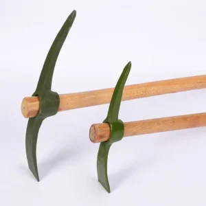 High Carbon Steel Wooden Handle Cross Hoe Integrated Outdoor Iron Tool for Gardening and Agriculture