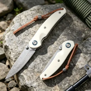 High Hardness Damascus Steel Pocket Folding Knife Outdoor Survival Tool for Camping BBQ & Fishing