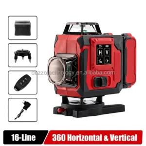 High Precision 16 Line Laser Level 4D Cross Laser 360° Self leveling Laser Level Instrument Construction Lasers for Milwaukeey