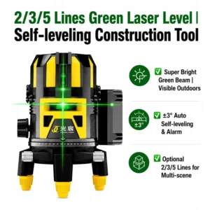 High Precision 2/3/5 Lines Laser Level Green Laser Self Leveling Cross line Measurement Tool for Indoor Outdoor Wall Tiling