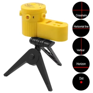 High Precision Industrial Grade Red Laser Level 5 in 1 Level Laser Ruler Rotatable Strong Light Infrared Lithium Battery Powered