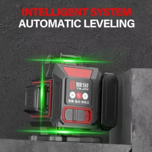 High Precision Pulse Mode Cross Line 4D 360 Degree Green Beam Laser Level with 16 Green Beams for Indoor Use Industrial & DIY