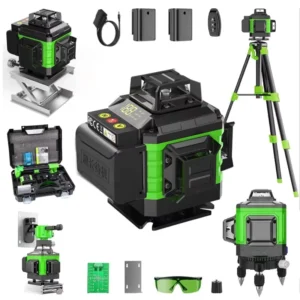 High Precision Self Leveling 16 Line Laser Level 4D 360 Degree Horizontal and Vertical with Tripod for Indoor Use