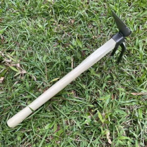 High Quality Carbon Steel Small Wooden Handle Planting Garden Tools Hoe Two Sides Hand Agriculture Hoe and Fork