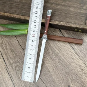 High Quality DIY OEM Camping Hunting Fixed Blade Knife with 5CR Steel Wood Handle for Outdoor Survival