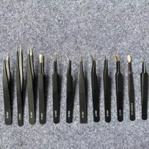 High Quality Eyelash Accessories Tweezers Stainless Steel Precision Tweezers Set