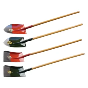 High Quality Metal Steel Round Construction Shovel with Wooden Handle 1530 Blade Angle 11 3 4 Blade Length 3 Year Warranty