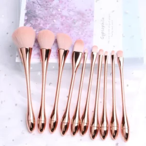 High Quality Plastic Handle Nylon Artificial Fiber Makeup Brush Set for Face & Concealer Soft Powder Blusher Eye Shadow Brushes