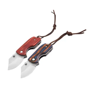 High Quality Portable Folding Knife for Camping Outdoor Expedition Super Sharp Stainless Steel Blade Customizable Wood OEM DIY