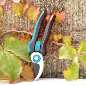 High Quality Sharp Carbon Steel Anti Slip Grip PTFE Coated Plant Cutting Scissors Garden Pruning Shear Bypass Pruner for Garden