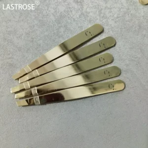 High Quality Stainless Steel Eyebrow Lash Tweezers Set Slanted Tip Professional Private Label for Beauty Use