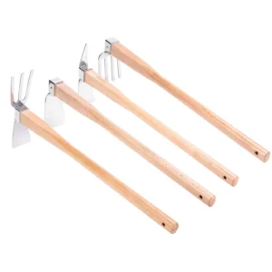 High Quality Stainless Steel Garden Hoe with Wooden Handle Cultivator for Loosening Soil Essential Planting Tool for Agriculture