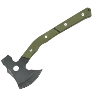 High Quality Stainless Steel Multi Function Tactical Axe with G10 Curved Handle Outdoor Survival Camping Tools Industrial Grade