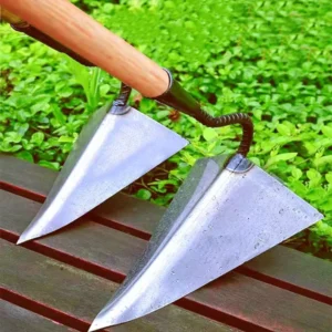 High Quality Weeding Hoe Grass Puller Hand Plough Garden Agriculture Tool Manual Small Farming Plow Triangular Sharp Digging Hoe