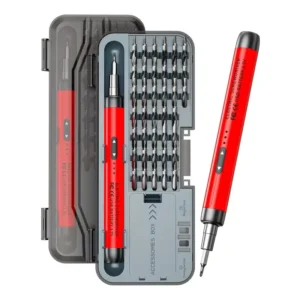 High Torque Precision Electric Screwdriver Red 46 1 Small Rechargeable Household Maintenance Tool Long Lasting Silent for DIY
