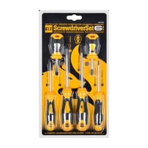High hardness 6 Piece Screwdriver Set with Slotting and Cross Functions