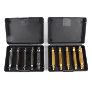 High speed Steel Double headed Screw Extractor Slipping Removal Tool Broken Wire Set Metric Plastic Boxed Tool Box Set