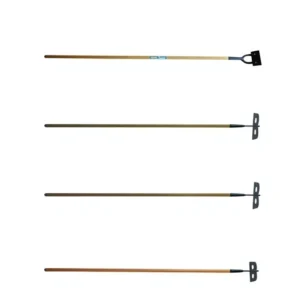 Hoe with Wooden Handle Painted Head Hardwood Handle
