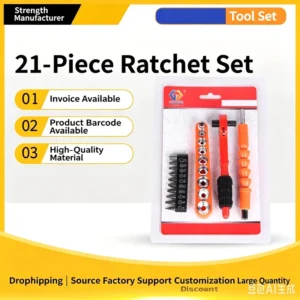 Home Power Tool Accessories Flexible Shaft Kit with Flashlight Adapter Universal Flexible Shaft Bit and Socket Set Ratchet Set