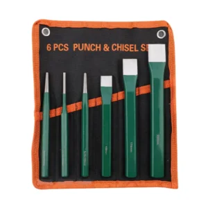 Hot Promotion Price Masonry Chisel Punching Flat Head Iron Chisel Rubber Handle 6 Sets Flat Head Chisel