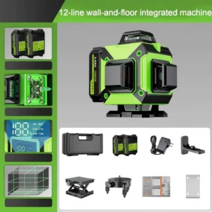 Hot Selling G16 Model DC 18V 16 Line Green Beam 4D 360 Degree Electronic Self Leveling Laser Level Meter Li Ion Battery 3 Year