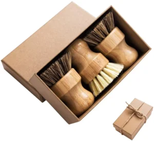 Household Eco Friendly Wooden Kitchen Dish Cleaning Brush with Handle for Bowls Pans and Pots