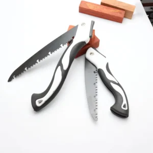 Household Handmade Steel Folding Blade Saw Small Outdoor Portable Mini DIY Industrial Use Tool Rubber Handle 12 Cutting Capacity