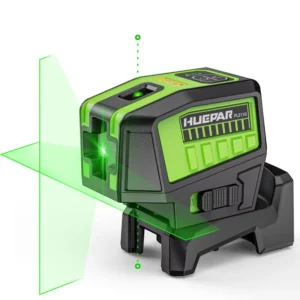 Huepar PL211G Mini Cross Lines Laser Level Vertical Point to Point 2 Line 2 Dots Professional Green Cross Line Laser Level