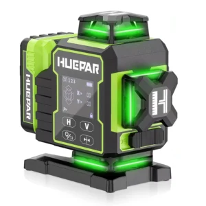 Huepar W04CG Green Lasers Level 4D Rotary 16 Lines Self Leveling With Electric Base Adjustable Brightness