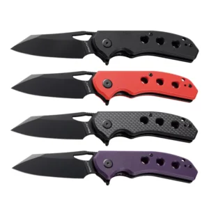 Hunting Knife Outdoor Folding Hunting Camping Tactical EDC Survival Pocket Knife with G10 Handle D2 Blade