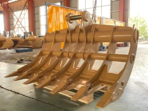 Hydraulic Bucket Root Rake for Excavator Root Rakes Mechanical Ripper 1t 2t 3t Ton Excavator Hydraulic Rake