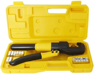 Hydraulic Crimper Crimping Tool with 8 Dies for Wire Battery Cable Lug Terminal 10 Ton