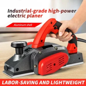Industrial 82mm Brushless Electric Wood Planer 220V High Speed Hand Woodworking Planer with V Groove Aluminum Base