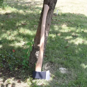 Industrial Carbon Steel Axe with Wood Handled Chopping Hatchet for Outdoor Backyard Garden Forest Use