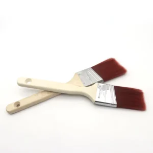Industrial DIY Artist Paint Brushes with Wooden Handle and Synthetic Fiber Double Color Natural Bristle for Polishing