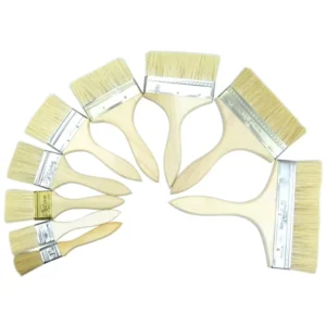 Industrial DIY Grade Wooden Handle Paint Brush with Pure Bristles Customizable OEM Wall Paint Brushes for Home Decoration