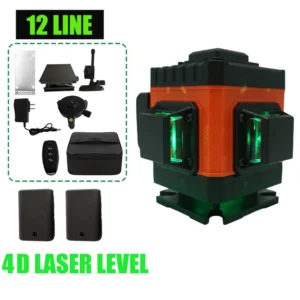 Industrial & DIY Green 3D Self Leveling 360 Degree 12 Line Laser Level