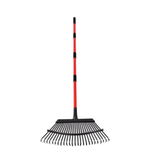 Industrial Grade 25 Tine Stainless Steel Handle Garden Leaf Rake Detachable Head Premium Quality Customizable Colors