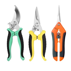 Industrial Grade 3 Pack Gardening Tools Stainless Steel Pruning Shears Scissors Clippers and Snips for Garden Care