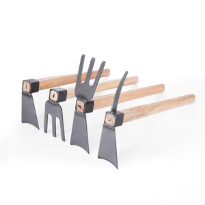 Industrial Grade All Steel Hoe with Wood Handle Outdoor Gardening Hand Tool for Digging Flowers and Vegetables