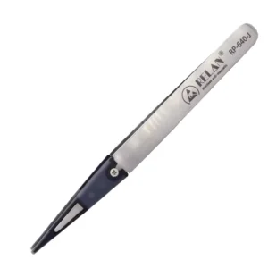 Industrial Grade Anti Static Silicone Tweezers Anti Slip Anti Scratch with Stainless Steel Handle for Semiconductor Wafer