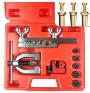 Industrial Grade Automotive Brake Line Flaring Tool Kit for Copper Tube 3 8 in Size
