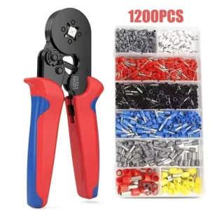 Industrial Grade Carbon Steel Crimper Plier Kit Ferrule Ratcheting Wire Crimping Jaws HSC8 Terminal Tool CE Reach