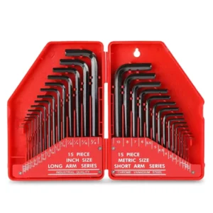 Industrial Grade Chrome Finish Hex Key Allen Wrench Set Nonsparking Metric Customized OEM Support L Shape CR V