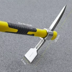 Industrial Grade Double Headed Steel Forged Pick Axe 200mm Garden Camp Multifunctional Loose Soil Weed Control Hoe Tool