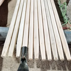 Industrial Grade Hardwood Durable Modern Agricultural Tools Garden One End Tapered Natural Shovel Hoe Handle OEM Customizable