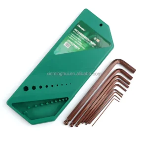 Industrial Grade Hex Key Set Inner Hex Spanner Pin Hex Allen Key Ball Wrench Metric Chrome Vanadium Steel Boxed