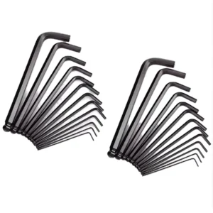 Industrial Grade Hex Key Wrench Steel Black Oxide L shape Metric 0.9mm 8mm