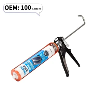 Industrial Grade Manual Caulking Gun with Silicone Sealant Cartridge Building Materials Hardware Tool and Silicone Tube